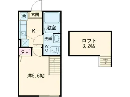 サンレジデンス東中野(1K/1階)の間取り写真