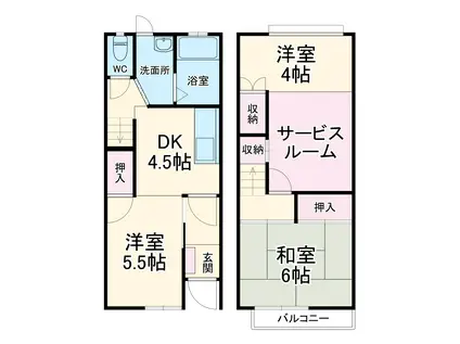 シティハウス行徳B(3SDK)の間取り写真