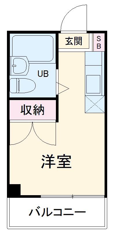 第2青和ハイツ(ワンルーム/3階)の間取り写真