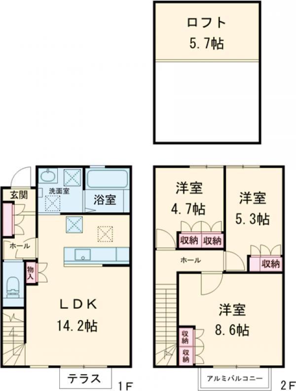 フォレストメゾン聖蹟C(3LDK)の間取り写真