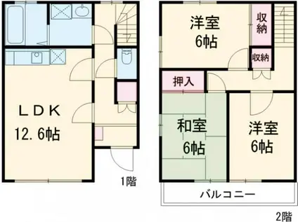 ブリージングタウン百草園E1(3LDK)の間取り写真