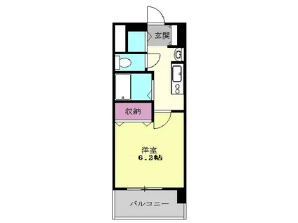 プレサンス名古屋城前ラバンカ(1K/4階)の間取り写真