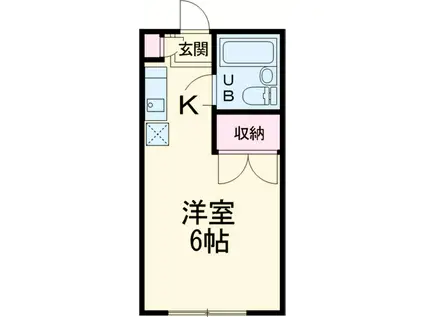 桜ヒルズ(1K/1階)の間取り写真