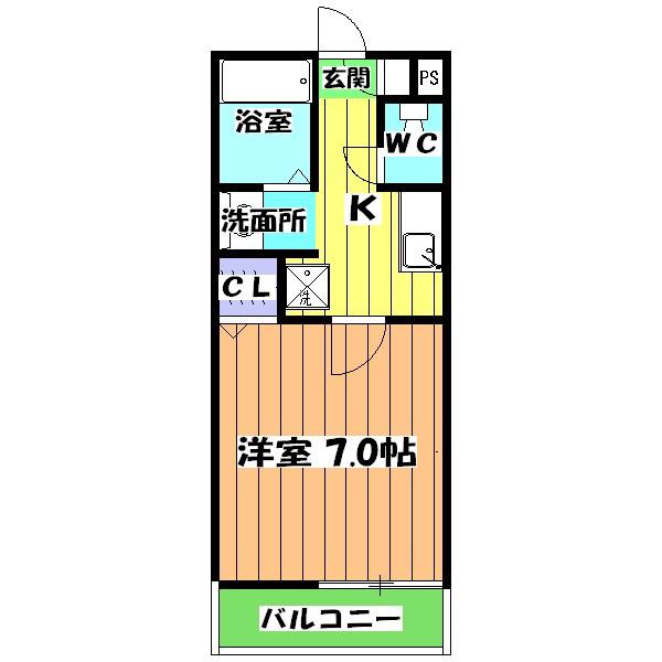クライン・プラッツ(1K/1階)の間取り写真
