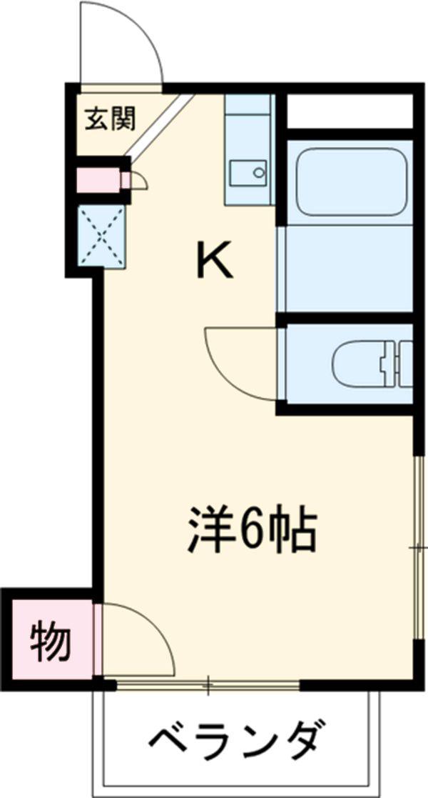 メゾンMK(ワンルーム/2階)の間取り写真