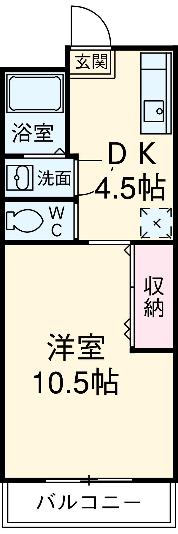 吉田ハイツ(1DK/1階)の間取り写真