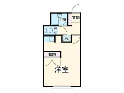 エリア中山(ワンルーム/1階)の間取り写真