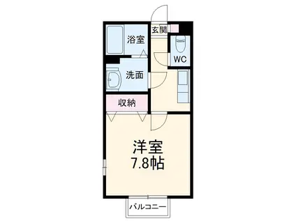 アムール本太(1K/2階)の間取り写真