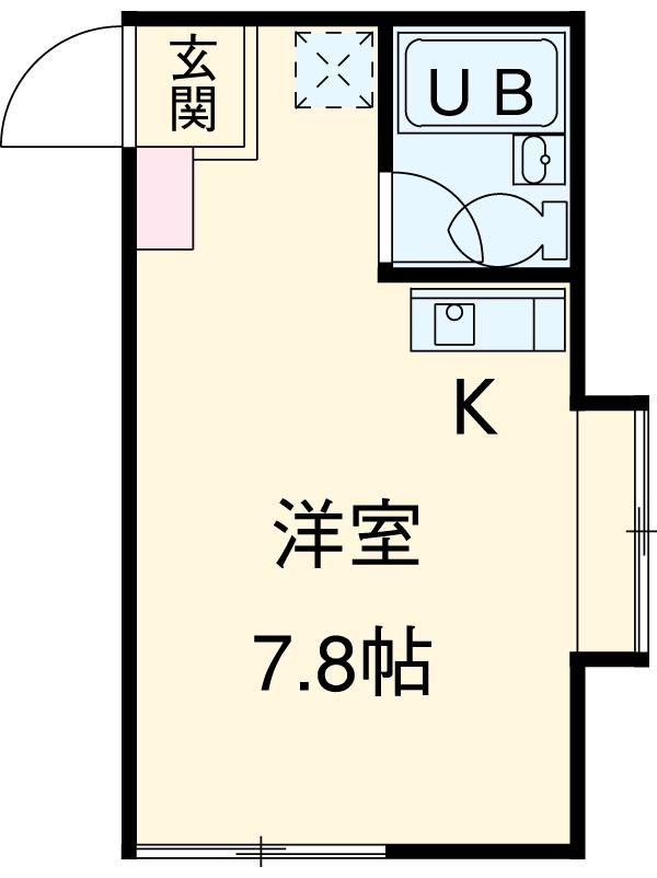 クレストホーム(ワンルーム/1階)の間取り写真