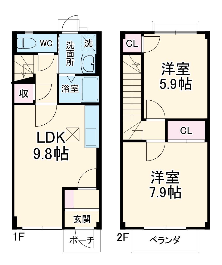 BRANCHE T&S(2LDK)の間取り写真
