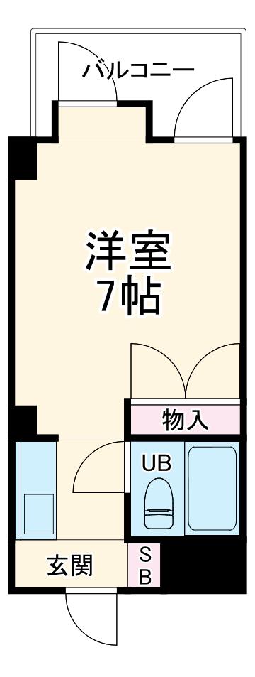 CKすずかけ台(1K/7階)の間取り写真