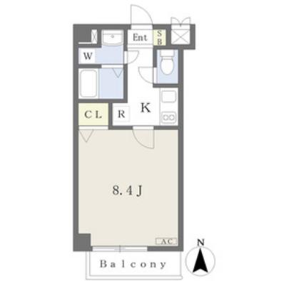 クレサス千種・M(1K/3階)の間取り写真
