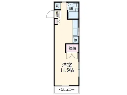 ストークハイツ近江(ワンルーム/1階)の間取り写真