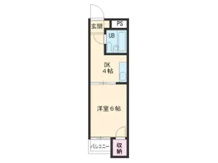 ブレストンコート覚王山(1DK/3階)の間取り写真