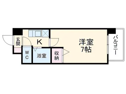 グリーンヒルズ千種(1K/3階)の間取り写真