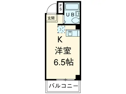 フェーデしらとり台A(ワンルーム/2階)の間取り写真