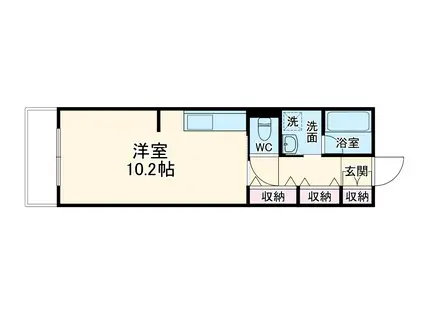 バードタウン9番館(ワンルーム/3階)の間取り写真