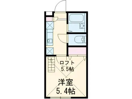AZEST-RENT中野島2(1K/1階)の間取り写真