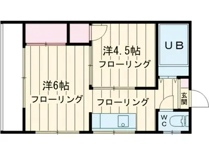 マンション西山(2K/5階)の間取り写真