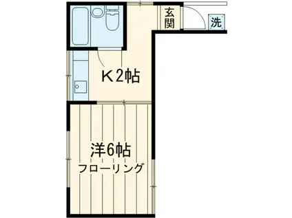 エスペールジン(1K/1階)の間取り写真