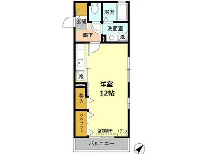 ソフィアジョウエイ(ワンルーム/2階)の間取り写真