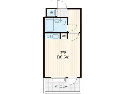 アルファ松原(ワンルーム/4階)の間取り写真