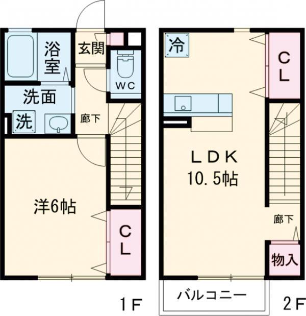 ルメルシエ(1LDK)の間取り写真