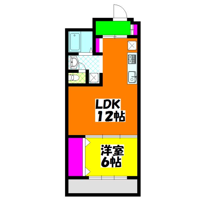 関屋ステーションハイツ(1LDK/7階)の間取り写真