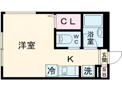 ラフィネ芦花公園A(ワンルーム/1階)の間取り写真