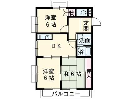 セントラルみのりハイツ(3DK/3階)の間取り写真
