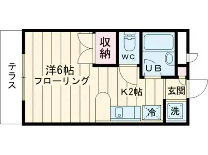 メゾン ド ロリエ(ワンルーム/1階)の間取り写真