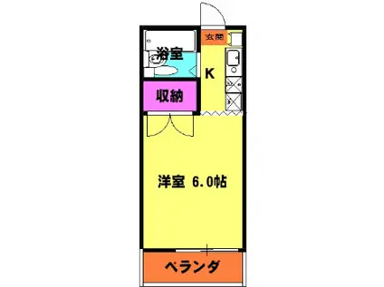 豊島ハイツ(ワンルーム/2階)の間取り写真