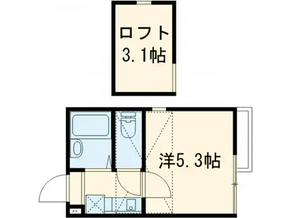 リブ青井(1K/3階)の間取り写真