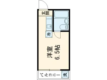 メゾン・ド・ジャセント(ワンルーム/2階)の間取り写真