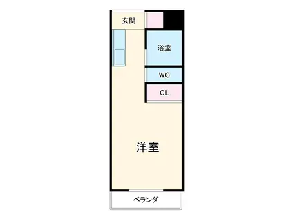 メゾンラベンダー 15番館(ワンルーム/2階)の間取り写真