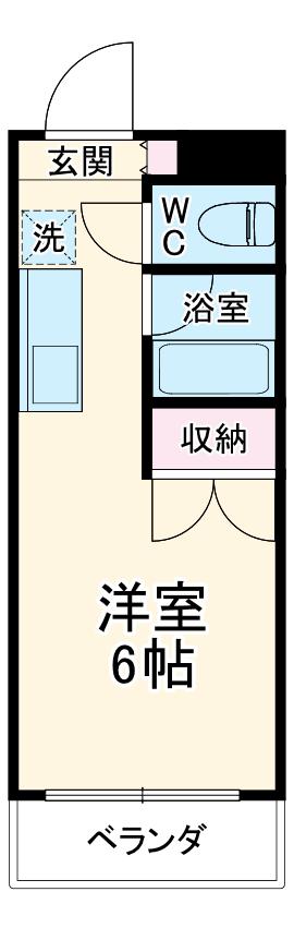 メゾンラベンダー 15番館(ワンルーム/3階)の間取り写真