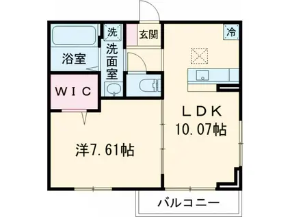 クレールⅩ(1LDK/1階)の間取り写真