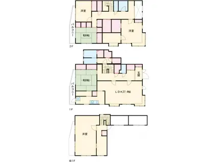 東急田園都市線 駒沢大学駅 徒歩10分 3階建 築34年(6SLDK)の間取り写真