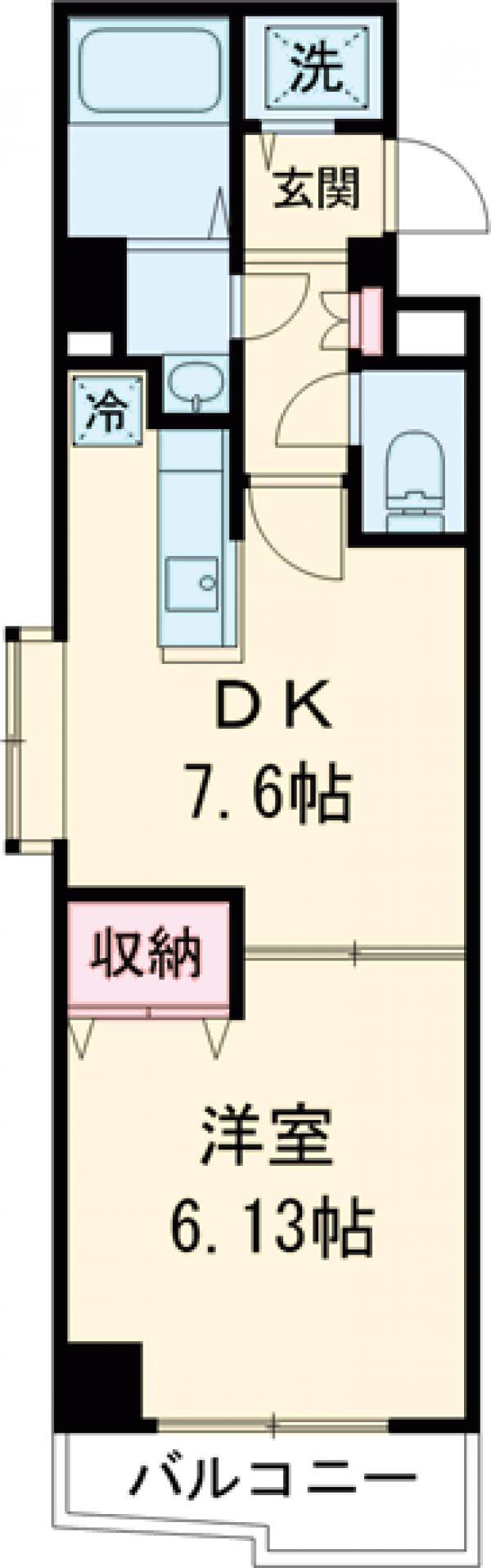 ウインズ洗足池(1DK/1階)の間取り写真