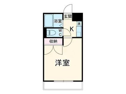 アイランズ(1K/1階)の間取り写真