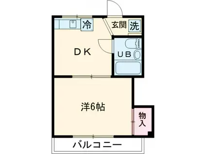 ヘリオス相互378方南町パートⅡ(1DK/2階)の間取り写真