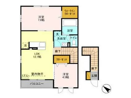 サンリバー(2LDK/2階)の間取り写真