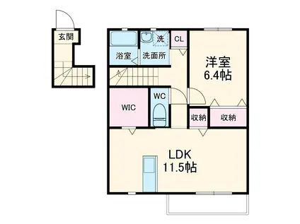 グラングレースⅡ(1LDK/2階)の間取り写真