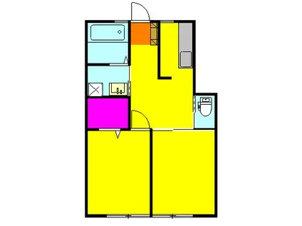 サンライフKUMAGAYA(2DK/1階)の間取り写真