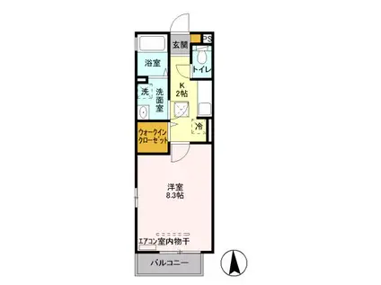 LUIS.G(1K/1階)の間取り写真