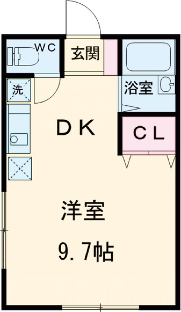 プライム世田谷(1K/2階)の間取り写真