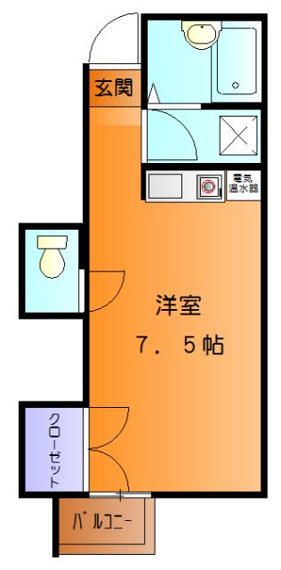 パラッツォ・ノーベ(ワンルーム/3階)の間取り写真