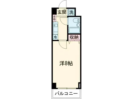 ダイヤモンドスクエア桜台(1K/1階)の間取り写真