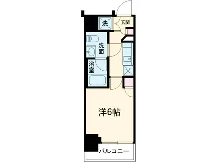 グラントゥルース練馬Ⅲ(1K/4階)の間取り写真