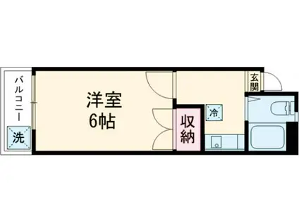 オリオンパレス(1K/2階)の間取り写真